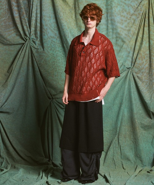 MAISON SPECIAL(メゾンスペシャル)の「《UNISEX》Tweed Layered Prime-Wide Shirring Detail Pants/ツイードレイヤードプライムワイドシャーリングディティールパンツ【MAISON SPECIAL/メゾンスペシャル】(その他パンツ・メンズ・ブラック/ライトグレー・2/1/0)」の19枚目の写真
