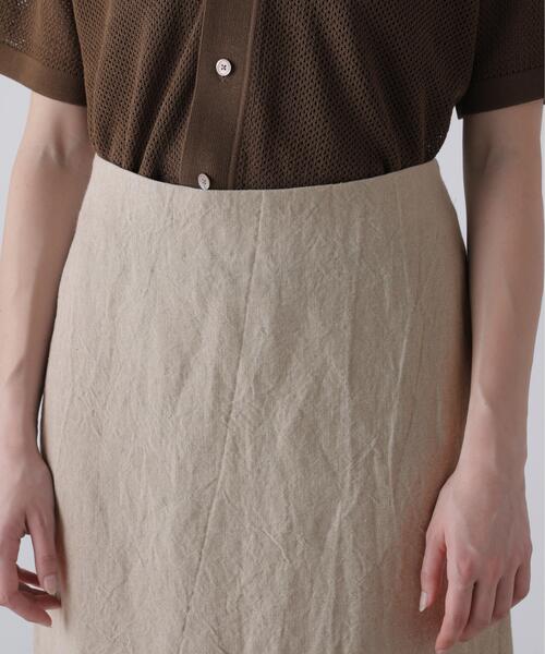 YLEVE（イレーヴ）の「YLEVE / LINEN CANVAS SKIRT（スカート・レディース・ブラック/ベージュ・2/1/0）」の7枚目の写真