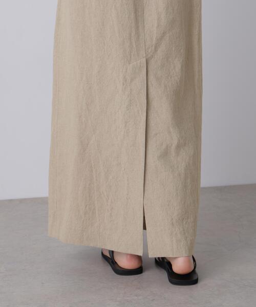 YLEVE（イレーヴ）の「YLEVE / LINEN CANVAS SKIRT（スカート・レディース・ブラック/ベージュ・2/1/0）」の9枚目の写真