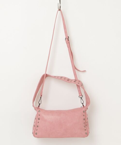 mindseeker girls(マインドシーカーガールズ)の「Studded Mini Bag / スタッズ付きミニバッグ 2WAY(ショルダーバッグ・レディース・ホワイト/ピンク/ブラック・FREE)」の4枚目の写真