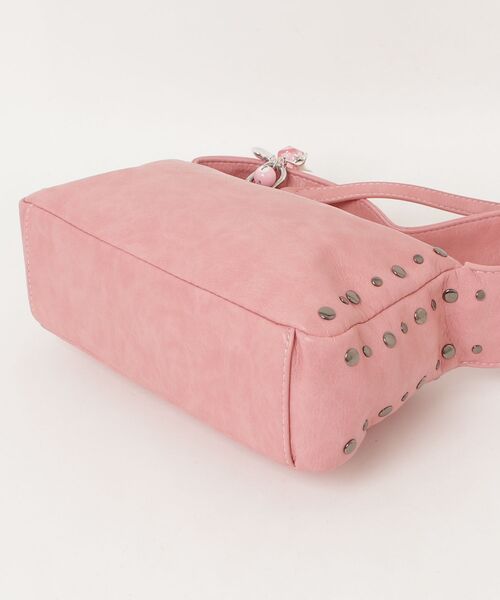 mindseeker girls(マインドシーカーガールズ)の「Studded Mini Bag / スタッズ付きミニバッグ 2WAY(ショルダーバッグ・レディース・ホワイト/ピンク/ブラック・FREE)」の5枚目の写真