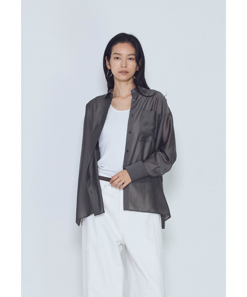 1er Arrondissement(プルミエアロンディスモン)の「シアーオーバーシャツ(シャツ/ブラウス・レディース・カーキ/ブラウン系その他5/ブルー系その他4・38/36)」の3枚目の写真