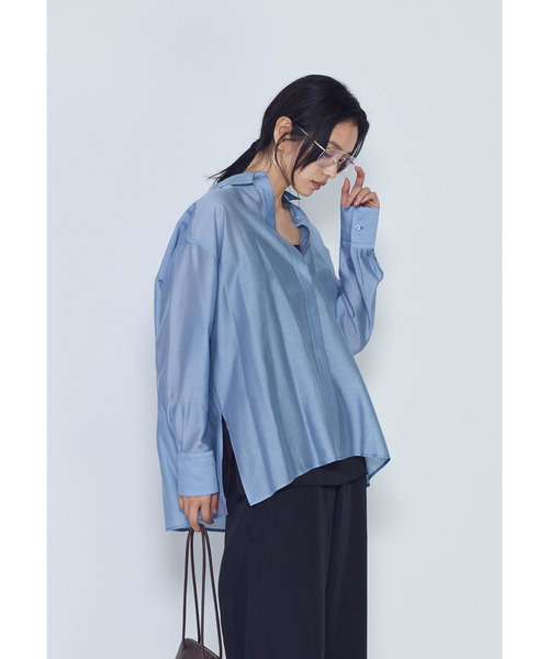 1er Arrondissement(プルミエアロンディスモン)の「シアーオーバーシャツ(シャツ/ブラウス・レディース・カーキ/ブラウン系その他5/ブルー系その他4・38/36)」の1枚目の写真