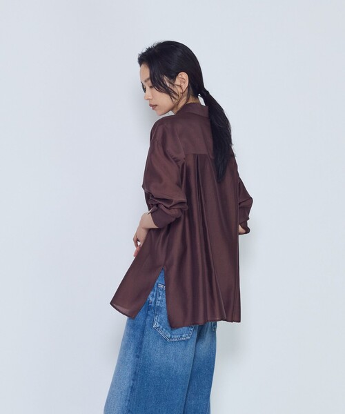 1er Arrondissement(プルミエアロンディスモン)の「シアーオーバーシャツ(シャツ/ブラウス・レディース・カーキ/ブラウン系その他5/ブルー系その他4・38/36)」の4枚目の写真