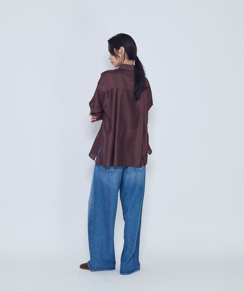 1er Arrondissement(プルミエアロンディスモン)の「シアーオーバーシャツ(シャツ/ブラウス・レディース・カーキ/ブラウン系その他5/ブルー系その他4・38/36)」の8枚目の写真