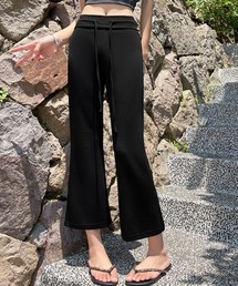 ハイウエスト 7分丈 フレアパンツ