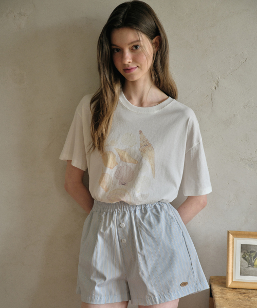 WEDNESDAYOASISFORWOMEN(ウェンズデー オアシス フォー ウーマン)の「ワンマイルラウンジショーツ_LIGHT BLUE(W25-PT18)(その他パンツ・レディース・ライトブルー・OS)」の3枚目の写真