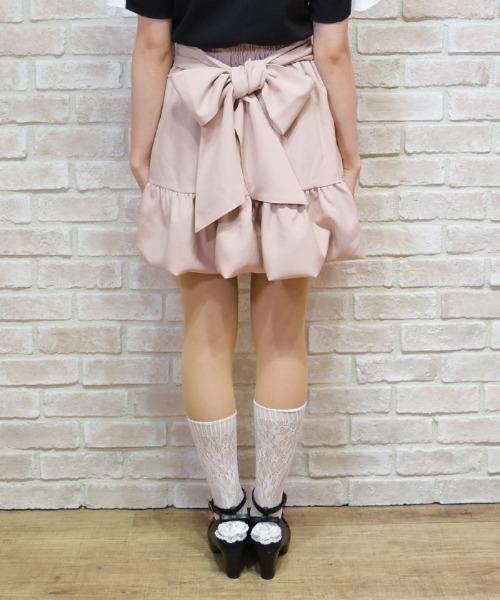 axes femme POETIQUE(アクシーズファムポエティック)の「ハイウエストバルーンミニSK(スカート・レディース・グレー/ピンク/ブラック・MEDIUM)」の9枚目の写真