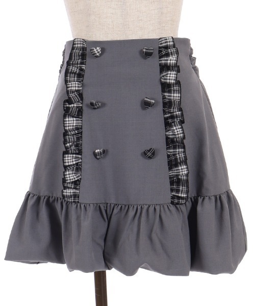 axes femme POETIQUE(アクシーズファムポエティック)の「ハイウエストバルーンミニSK(スカート・レディース・グレー/ピンク/ブラック・MEDIUM)」の20枚目の写真