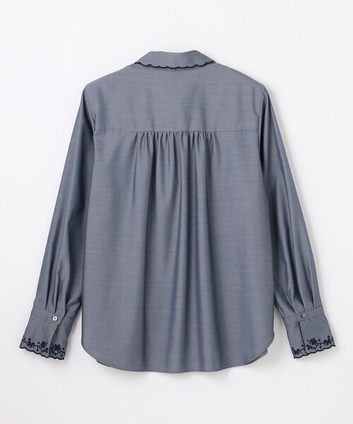 ANY SIS(エニィスィス)の「エンブロイダリーレディ シャツ(シャツ/ブラウス・レディース・ホワイト系/ダルブルー系・X-SMALL)」の17枚目の写真