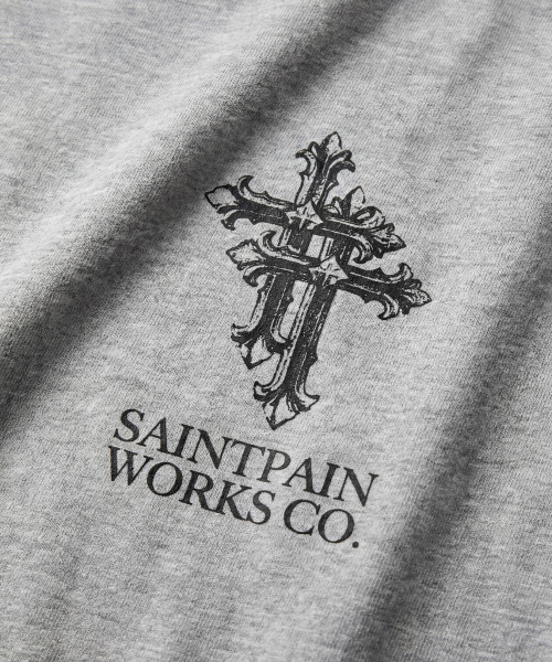 SAINTPAIN(セイントペイン)の「SP ダブルクロスヘビーウェイトクロップロングスリーブメランジグレー(Tシャツ/カットソー・レディース・その他・MEDIUM/LARGE)」の3枚目の写真
