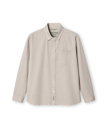 OVER FIT COTTON TWILL SHIRT [BEIGE]