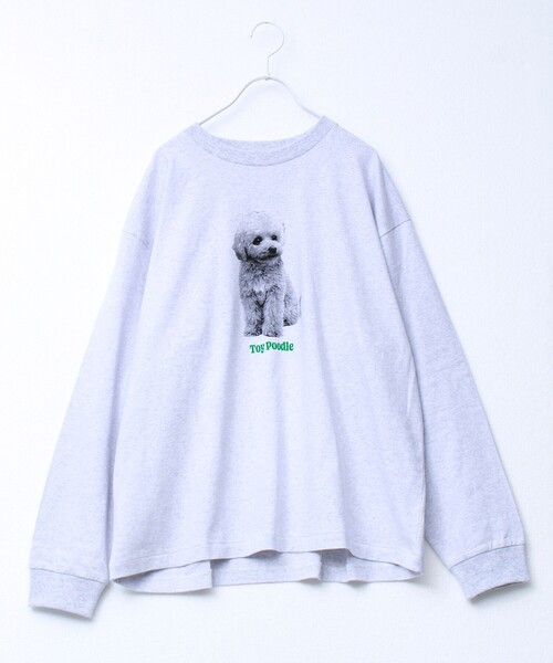 GLOSTER（グロスター）の「【新デザイン】【DOG&CAT】NEW犬猫ロンT（Tシャツ/カットソー・メンズ・グレー系その他2/グレー系その他/グレー系その他7/グレー系その他5/グレー系その他6/グレー系その他4/グレー系その他3・L/S/M）」の3枚目の写真