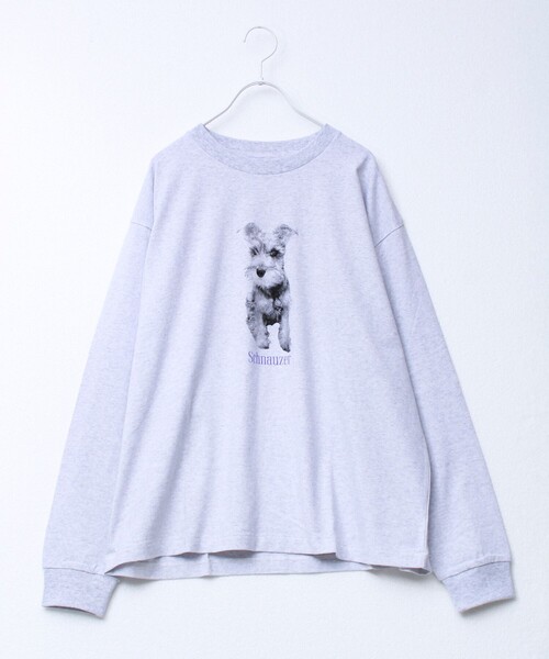 GLOSTER（グロスター）の「【新デザイン】【DOG&CAT】NEW犬猫ロンT（Tシャツ/カットソー・メンズ・グレー系その他2/グレー系その他/グレー系その他7/グレー系その他5/グレー系その他6/グレー系その他4/グレー系その他3・L/S/M）」の4枚目の写真