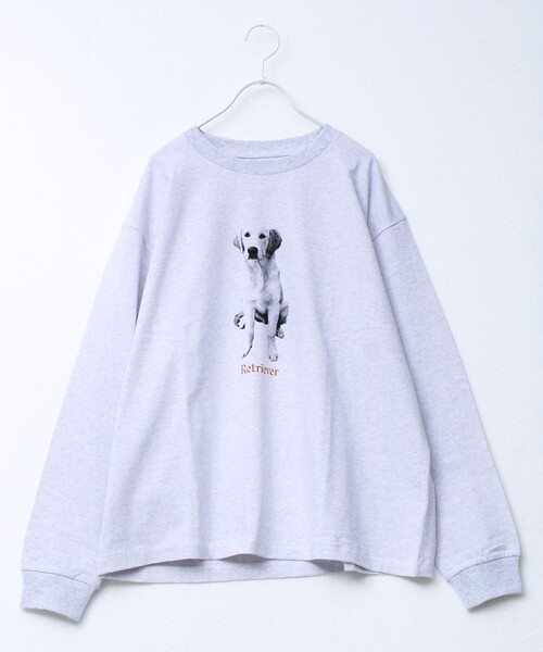 GLOSTER（グロスター）の「【新デザイン】【DOG&CAT】NEW犬猫ロンT（Tシャツ/カットソー・メンズ・グレー系その他2/グレー系その他/グレー系その他7/グレー系その他5/グレー系その他6/グレー系その他4/グレー系その他3・L/S/M）」の6枚目の写真