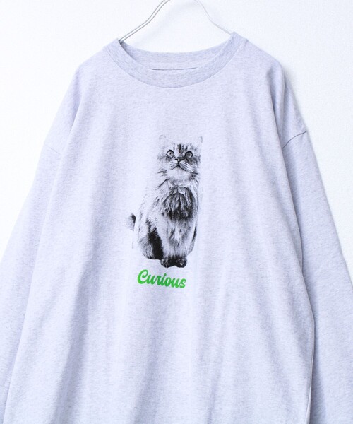 GLOSTER（グロスター）の「【新デザイン】【DOG&CAT】NEW犬猫ロンT（Tシャツ/カットソー・メンズ・グレー系その他2/グレー系その他/グレー系その他7/グレー系その他5/グレー系その他6/グレー系その他4/グレー系その他3・L/S/M）」の8枚目の写真