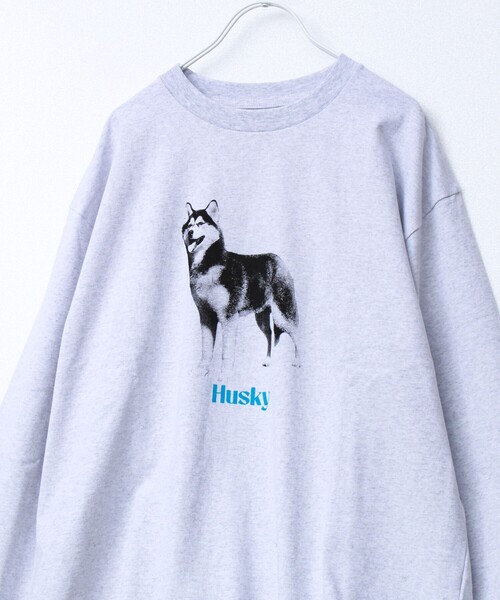 GLOSTER（グロスター）の「【新デザイン】【DOG&CAT】NEW犬猫ロンT（Tシャツ/カットソー・メンズ・グレー系その他2/グレー系その他/グレー系その他7/グレー系その他5/グレー系その他6/グレー系その他4/グレー系その他3・L/S/M）」の12枚目の写真