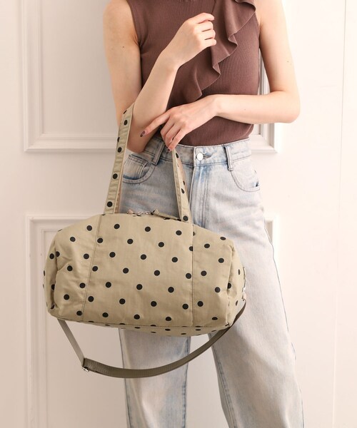 Ober Tashe（オーバータッシェ）の「【EC限定】ドット2WAYボストンバッグ（ボストンバッグ・レディース・ブラック/ベージュ/アイボリー・FREE）」の3枚目の写真