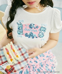 【クティールとレトロ】 SWIMMER/リボン付きパフTシャツ