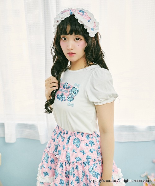 kutir（クティール）の「【クティールとレトロ】 SWIMMER／リボン付きパフTシャツ（Tシャツ/カットソー・レディース・オフホワイト/ホワイト系その他/ホワイト・FREE）」の9枚目の写真