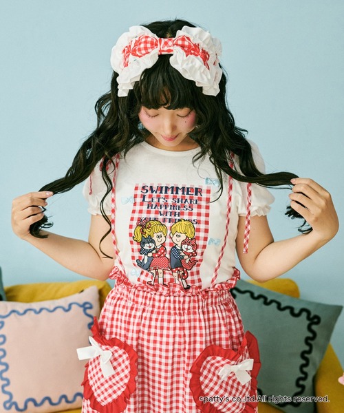 kutir（クティール）の「【クティールとレトロ】 SWIMMER／リボン付きパフTシャツ（Tシャツ/カットソー・レディース・オフホワイト/ホワイト系その他/ホワイト・FREE）」の20枚目の写真