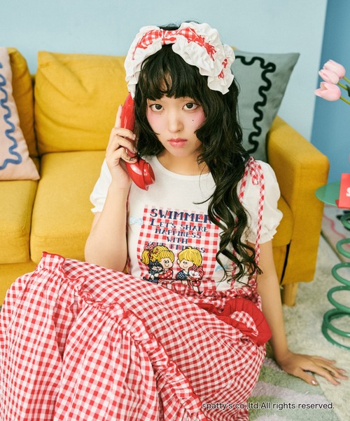 kutir（クティール）の「【クティールとレトロ】 SWIMMER／リボン付きパフTシャツ（Tシャツ/カットソー・レディース・オフホワイト/ホワイト系その他/ホワイト・FREE）」の21枚目の写真