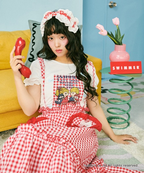 kutir（クティール）の「【クティールとレトロ】 SWIMMER／リボン付きパフTシャツ（Tシャツ/カットソー・レディース・オフホワイト/ホワイト系その他/ホワイト・FREE）」の22枚目の写真