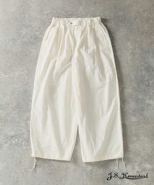 JOURNAL STANDARD J.S HOMESTEAD(ジャーナルスタンダードホームステッド)の「J.S.Homestead / コットン ヘンプ エア クルー パンツ(スラックス・メンズ・モカ/ブラック/ホワイト・LARGE/MEDIUM)」の2枚目の写真