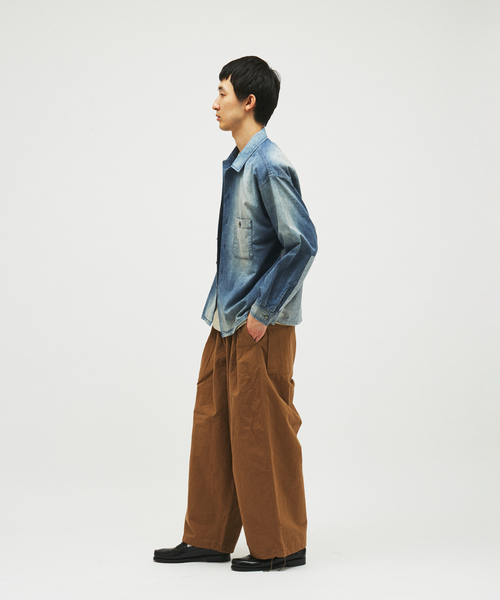 JOURNAL STANDARD J.S HOMESTEAD(ジャーナルスタンダードホームステッド)の「J.S.Homestead / コットン ヘンプ エア クルー パンツ(スラックス・メンズ・モカ/ブラック/ホワイト・LARGE/MEDIUM)」の7枚目の写真
