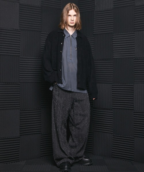 MAISON SPECIAL(メゾンスペシャル)の「《UNISEX》Snowflake Neps Prime-Wide Denim/スノーネッププライムワイドデニム【MAISON SPECIAL/メゾンスペシャル】(デニムパンツ・メンズ・ブラック・2/1/0)」の3枚目の写真