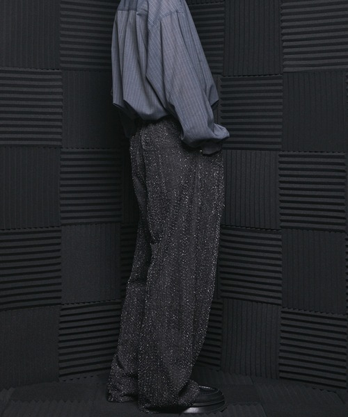 MAISON SPECIAL(メゾンスペシャル)の「《UNISEX》Snowflake Neps Prime-Wide Denim/スノーネッププライムワイドデニム【MAISON SPECIAL/メゾンスペシャル】(デニムパンツ・メンズ・ブラック・2/1/0)」の6枚目の写真