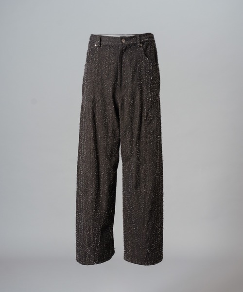 MAISON SPECIAL(メゾンスペシャル)の「《UNISEX》Snowflake Neps Prime-Wide Denim/スノーネッププライムワイドデニム【MAISON SPECIAL/メゾンスペシャル】(デニムパンツ・メンズ・ブラック・2/1/0)」の8枚目の写真