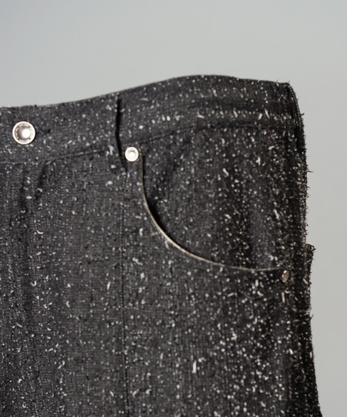 MAISON SPECIAL(メゾンスペシャル)の「《UNISEX》Snowflake Neps Prime-Wide Denim/スノーネッププライムワイドデニム【MAISON SPECIAL/メゾンスペシャル】(デニムパンツ・メンズ・ブラック・2/1/0)」の11枚目の写真