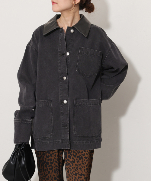 ROLLA'S(ローラス)の「【ROLLA'S/ローラス 】DENIM CHORE JACKET(デニムジャケット・レディース・ブラック・SMALL)」の7枚目の写真