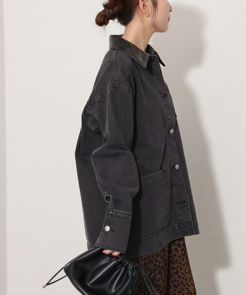 ROLLA'S(ローラス)の「【ROLLA'S/ローラス 】DENIM CHORE JACKET(デニムジャケット・レディース・ブラック・SMALL)」の8枚目の写真