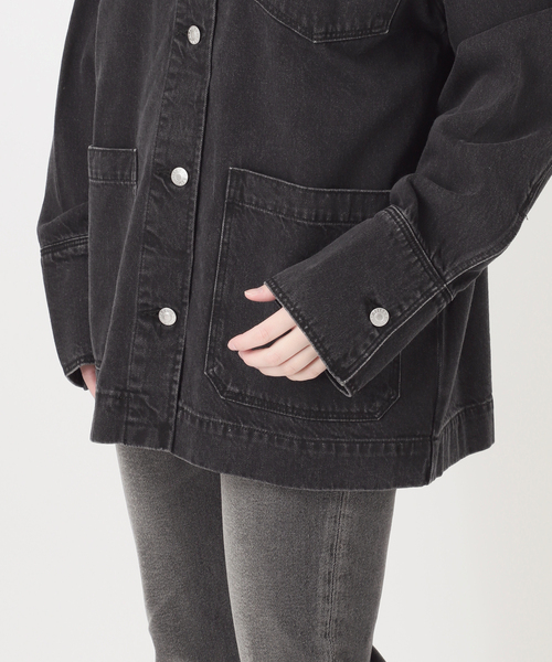 ROLLA'S(ローラス)の「【ROLLA'S/ローラス 】DENIM CHORE JACKET(デニムジャケット・レディース・ブラック・SMALL)」の15枚目の写真