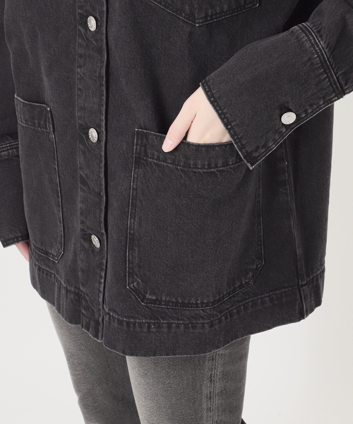 ROLLA'S(ローラス)の「【ROLLA'S/ローラス 】DENIM CHORE JACKET(デニムジャケット・レディース・ブラック・SMALL)」の16枚目の写真