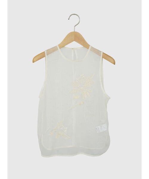 FIKA.(フィーカ)の「Sheer embroidered tulle top(シャツ/ブラウス・レディース・ブラック/ホワイト系・MEDIUM)」の19枚目の写真
