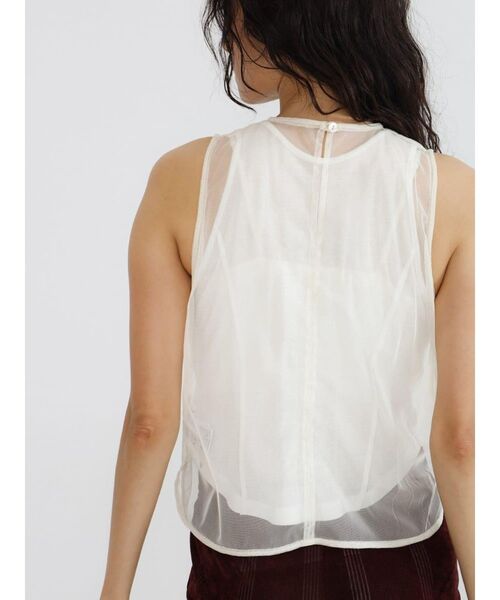 FIKA.(フィーカ)の「Sheer embroidered tulle top(シャツ/ブラウス・レディース・ブラック/ホワイト系・MEDIUM)」の14枚目の写真