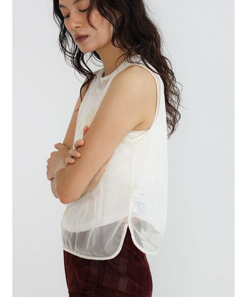 FIKA.(フィーカ)の「Sheer embroidered tulle top(シャツ/ブラウス・レディース・ブラック/ホワイト系・MEDIUM)」の15枚目の写真