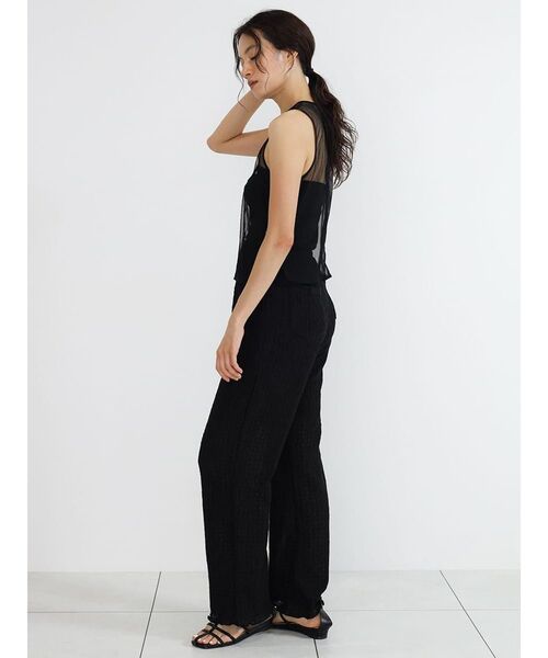FIKA.(フィーカ)の「Sheer embroidered tulle top(シャツ/ブラウス・レディース・ブラック/ホワイト系・MEDIUM)」の5枚目の写真