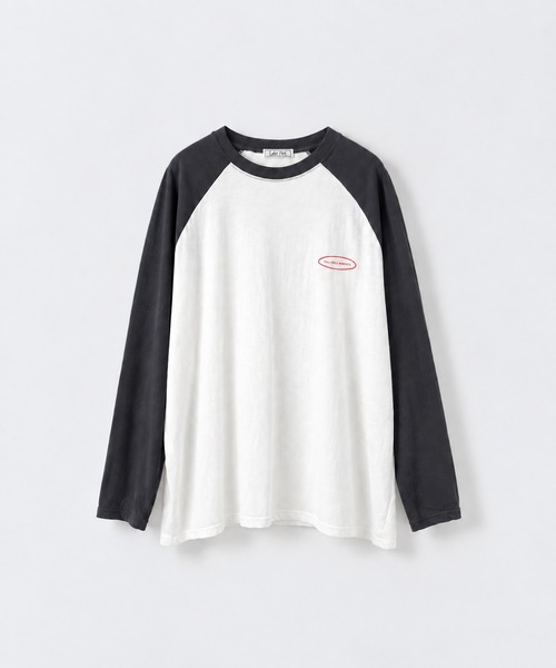 CANAL JEAN(キャナルジーン)の「Lakey Park 胸ロゴ配色ラグランロンT(Tシャツ/カットソー・レディース・ネイビー/パープル・ONE SIZE)」の3枚目の写真