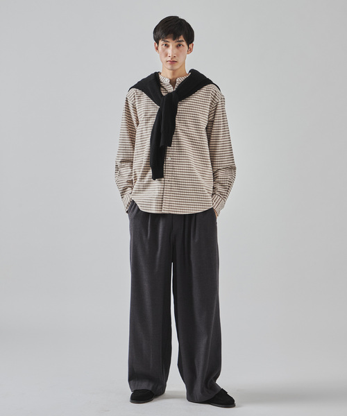 JOURNAL STANDARD(ジャーナルスタンダード)の「パターン チェック フランネル バンド シャツ(シャツ/ブラウス・メンズ・ブラック/ベージュ/ネイビー/アイボリー・SMALL/MEDIUM/LARGE)」の15枚目の写真