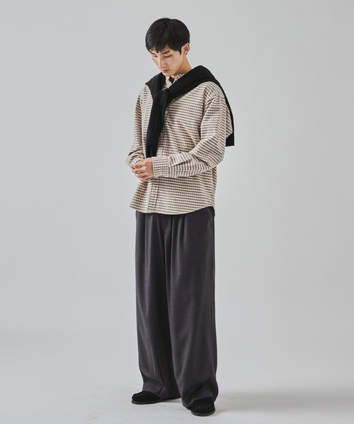 JOURNAL STANDARD(ジャーナルスタンダード)の「パターン チェック フランネル バンド シャツ(シャツ/ブラウス・メンズ・ブラック/ベージュ/ネイビー/アイボリー・SMALL/MEDIUM/LARGE)」の16枚目の写真