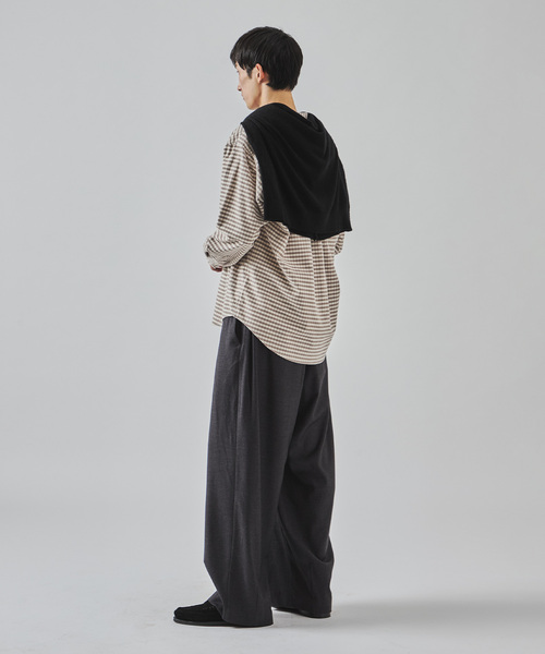 JOURNAL STANDARD(ジャーナルスタンダード)の「パターン チェック フランネル バンド シャツ(シャツ/ブラウス・メンズ・ブラック/ベージュ/ネイビー/アイボリー・SMALL/MEDIUM/LARGE)」の17枚目の写真