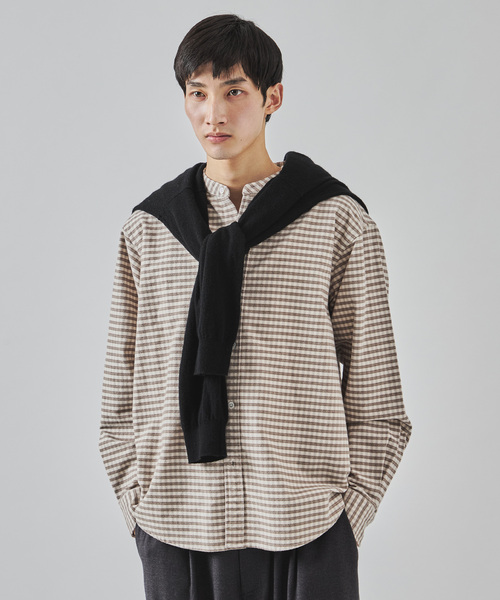 JOURNAL STANDARD(ジャーナルスタンダード)の「パターン チェック フランネル バンド シャツ(シャツ/ブラウス・メンズ・ブラック/ベージュ/ネイビー/アイボリー・SMALL/MEDIUM/LARGE)」の19枚目の写真