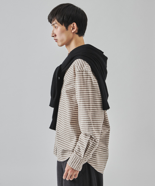 JOURNAL STANDARD(ジャーナルスタンダード)の「パターン チェック フランネル バンド シャツ(シャツ/ブラウス・メンズ・ブラック/ベージュ/ネイビー/アイボリー・SMALL/MEDIUM/LARGE)」の21枚目の写真