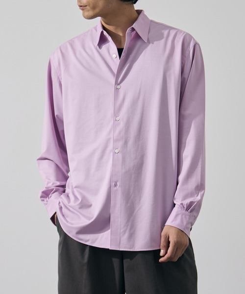 KANEMASA PHIL.(カネマサフィル)の「【KANEMASA PHIL./カネマサフィル】46G Modest Shirt(シャツ/ブラウス・メンズ・パープル/サックスブルー/ブラウン・L/M/S)」の1枚目の写真