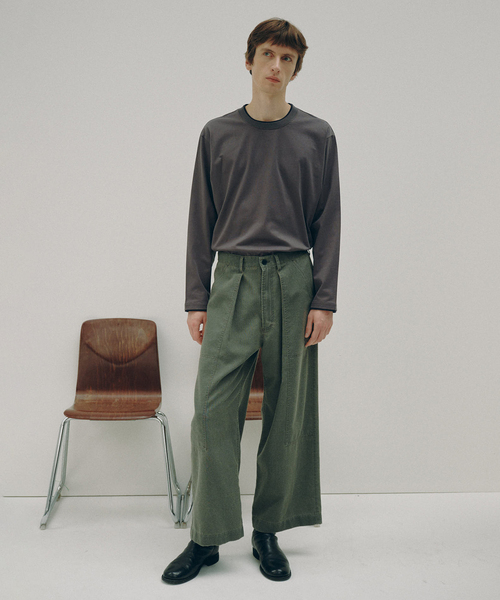 EDIFICE(エディフィス)の「Hedie.+ Pigment Wool Double Knee(その他パンツ・メンズ・チャコールグレー・2/3)」の2枚目の写真