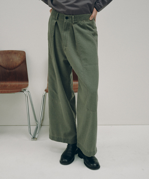 EDIFICE(エディフィス)の「Hedie.+ Pigment Wool Double Knee(その他パンツ・メンズ・チャコールグレー・2/3)」の3枚目の写真
